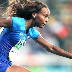 Dalilah Muhammad leads historic hurdles race at US Championships