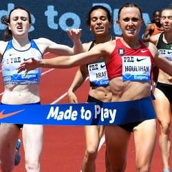 Shelby Houlihan wins 1500m from Laura Muir in Lausanne