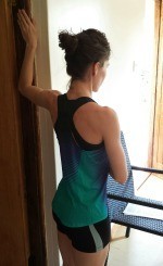 The classic door-jam exercise which targets different parts of the pectoralis muscles