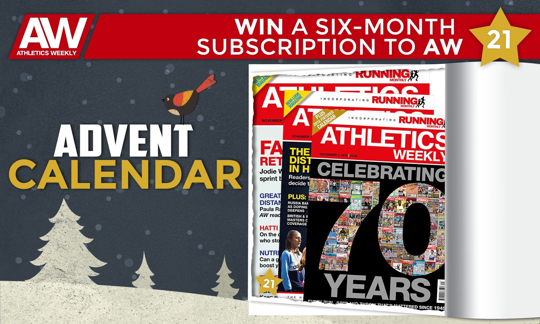Win a six-month subscription to Athletics Weekly
