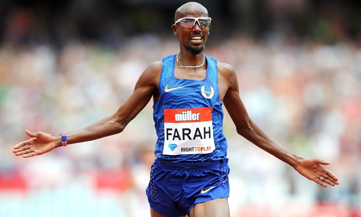 Athletes in World Champs warm-up at Anniversary Games