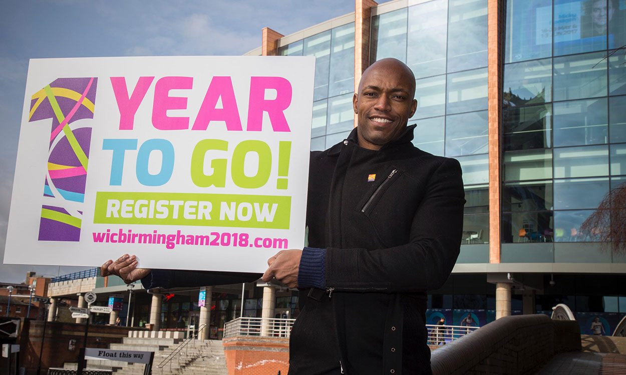Marlon Devonish helps to mark countdown to Birmingham 2018