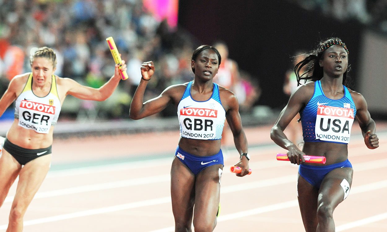 GB women strike sprint relay silver behind USA