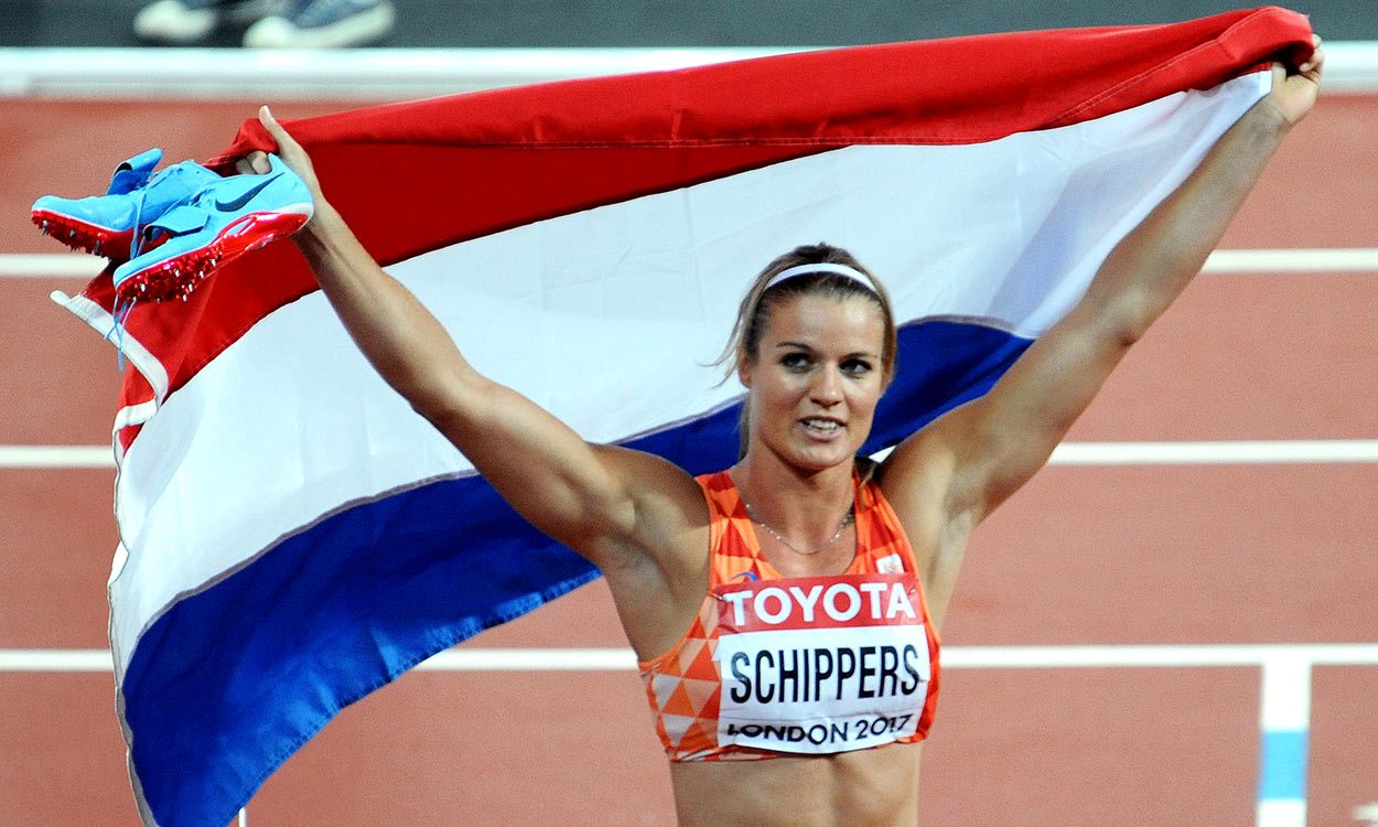 Dafne Schippers strikes gold again while Dina Asher-Smith just misses out