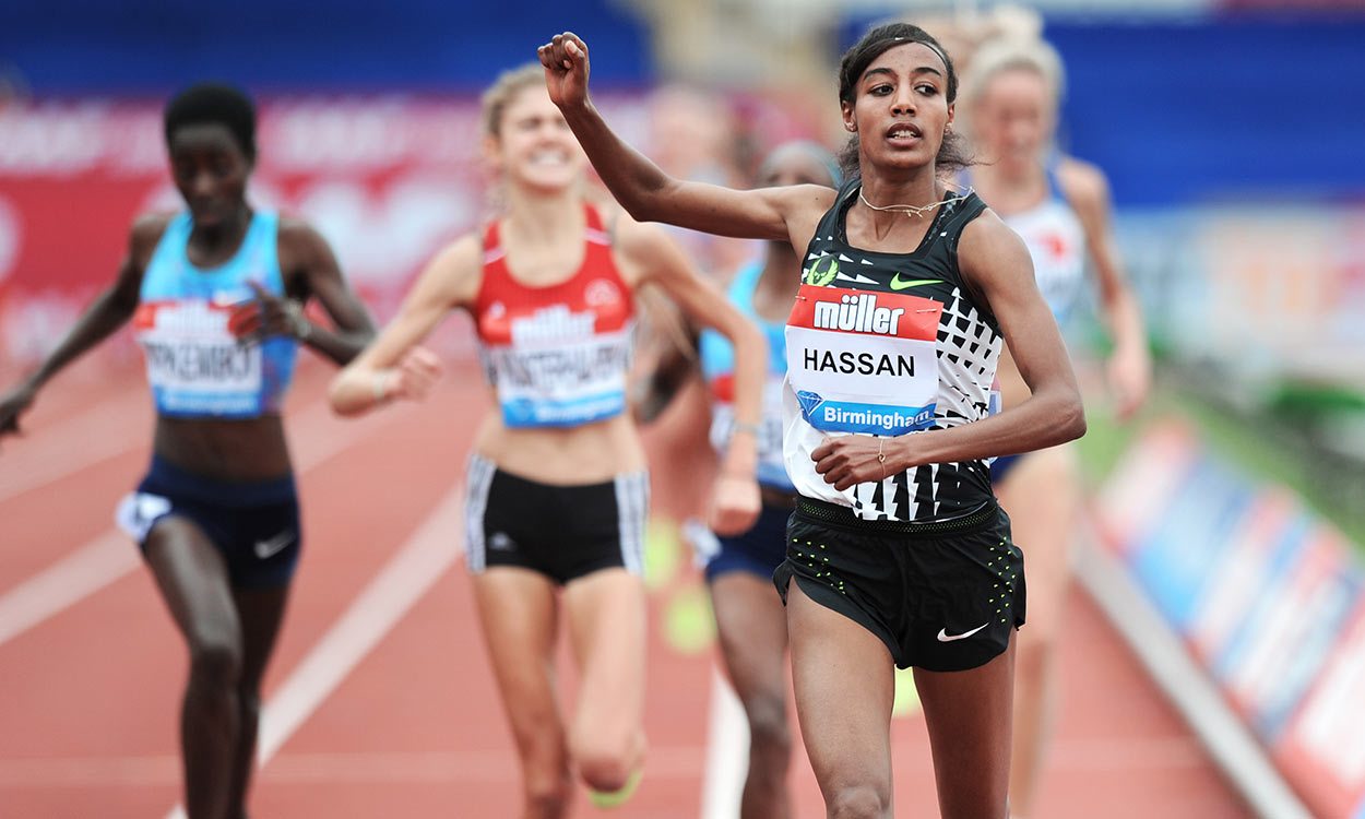 Sifan Hassan storms to record-breaking 3000m success in Birmingham