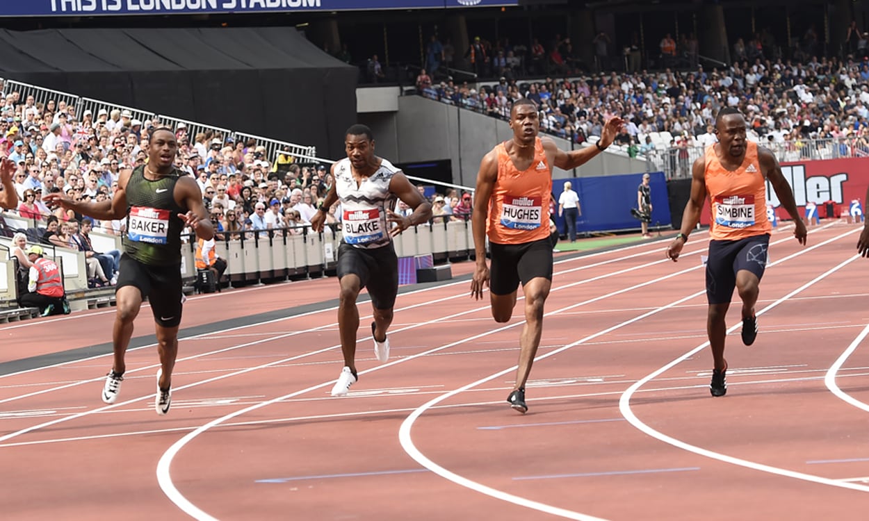 Ronnie Baker pips Zharnel Hughes in London 100m