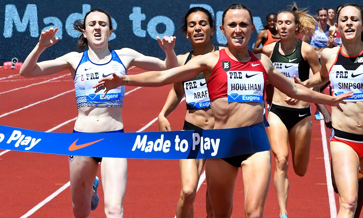 Shelby Houlihan wins 1500m from Laura Muir in Lausanne